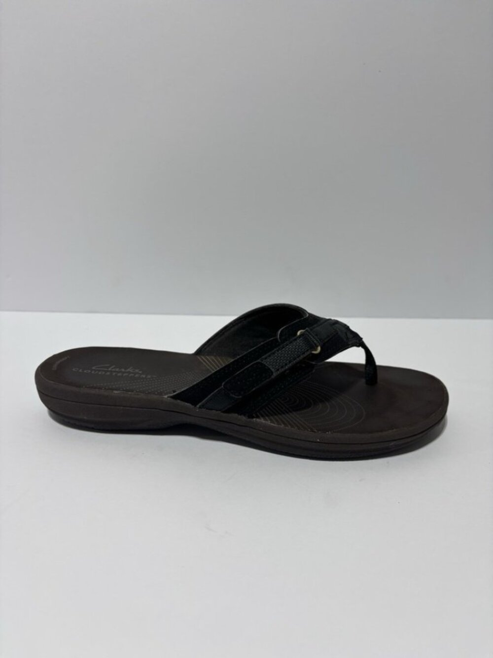 Clark’s Women’s Breeze Sea Black Flip Flop Sandals, Size 8 M